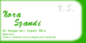 nora szandi business card